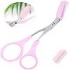 E-Universal Professional Precision Trimmer Eyebrow Scissors Remover Beauty Tool with Comb and Non Slip Finger Grips Eyebrows Aid Makeup Tool view 1