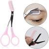 E-Universal Professional Precision Trimmer Eyebrow Scissors Remover Beauty Tool with Comb and Non Slip Finger Grips Eyebrows Aid Makeup Tool view 2