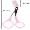 E-Universal Professional Precision Trimmer Eyebrow Scissors Remover Beauty Tool with Comb and Non Slip Finger Grips Eyebrows Aid Makeup Tool view 4