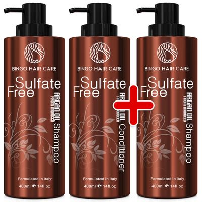 BINGO HAIR CARE Moroccan Argan Oil Shampoo and Conditioner Set