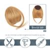 BARSDAR Real Human Hair Clip in Bangs - Blonde Human Hair Clip in Bangs for Women - Golden Blonde Thick Bangs Extensions Fringe with Temples Dyeable Real Hair Bangs Hairpieces - Dark Golden Blond view 3