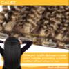 Caliee Curly Clip in Hair Extension 3B 3C Jerry Curly Full Head 20inch Real Remy Human Hair Extensions Highlight Piano Dark Brown Mixed with Strawberry Blonde JC#P4/27 7Pcs 17Clips 120G view 4