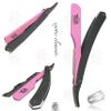 Barbershop Professional Pro Straight Edge Razor in Pink and Black  Lightweight Easy Hold Hair Shaving Razor  Shavette Kit Double Edge Folding All Purpose Unisex Shaving Razor. view 2