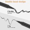 Beard Pencil Filler for man Water Proof Beard pen and beard brush Long Lasting Coverage Natural Finish, Male Mustache Repair Shape, Effective Enhance Facial Hair BLACK view 3