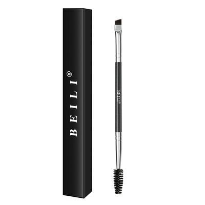 BEILI Duo Eyebrow Brush - Professional Angled Eye Brow Brush and Spoolie
