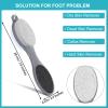 2 Pieces 4 in 1 Pedicure Tool Foot Scrubber Brush Foot File Callus Remover with Foot Rasp, Pumice Stone, Nail Cleaning Brush and Sand Paper for Dry and Wet Foot Care Dead Skin Remover (Gray) view 2
