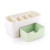 Plastic cosmetic storage box jewelry cosmetic storage box with drawer lipstick rack desktop debris storage box home storage light green view 1