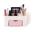Plastic cosmetic storage box jewelry cosmetic storage box with drawer lipstick rack desktop debris storage box home storage light green view 4