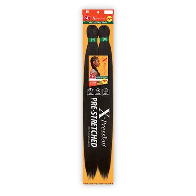 Sensationnal Sensationnel Crochet Braids African Collection 2X X-Pression Pre-Stretched Braid 72 inches (5-pack, 1B)
