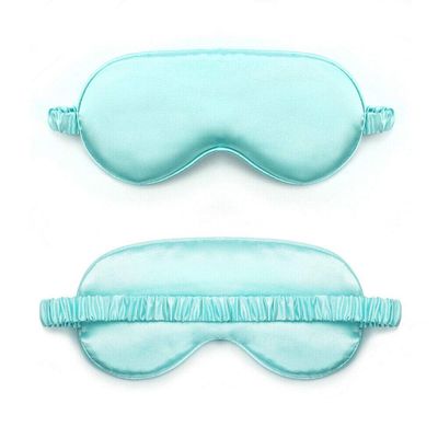 Magik Double-Sided Satin Silky Travel Sleep Eye Mask Cover Padded Blindfold Smooth (Light Green, 1 Pack)