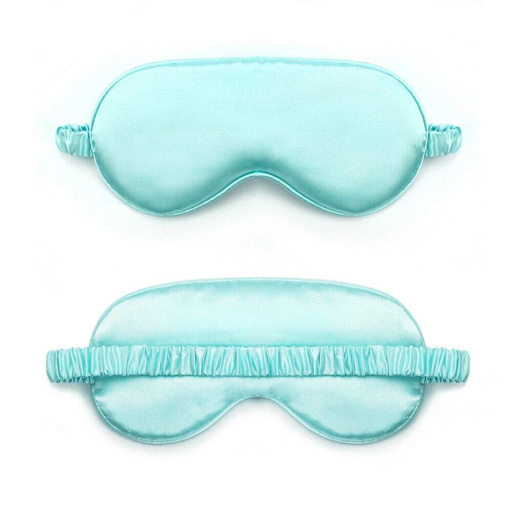 Magik Double-Sided Satin Silky Travel Sleep Eye Mask Cover Padded Blindfold Smooth (Light Green, 1 Pack)