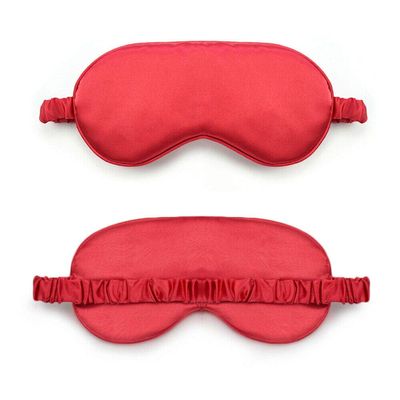 Magik Double-Sided Satin Silky Travel Sleep Eye Mask Cover Padded Blindfold Smooth (Burgundy, 2 Pack)