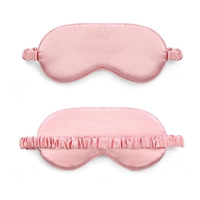 Magik Double-Sided Satin Silky Travel Sleep Eye Mask Cover Padded Blindfold Smooth (Pink, 2 Pack)