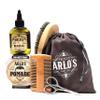 Arlo's 6-PC Mens Hair & Beard Grooming Set with Strong Pomade, Pro-Growth Beard Oil, Beard Brush, Beard Comb, Scissors, and Carrying Bag view 1