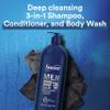 Suave Men 3 in 1 Shampoo Conditioner Bodywash Men's Body Wash, Shampoo, Conditioner Charcoal Warm, Stimulating Scent 40 oz view 3