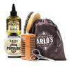 Arlo's 6-PC Mens Hair & Beard Grooming Set: Classic Pomade, Fresh-to-Death Peppermint Beard Oil, Beard Brush, Beard Comb, Scissors, and Carrying Bag view 1