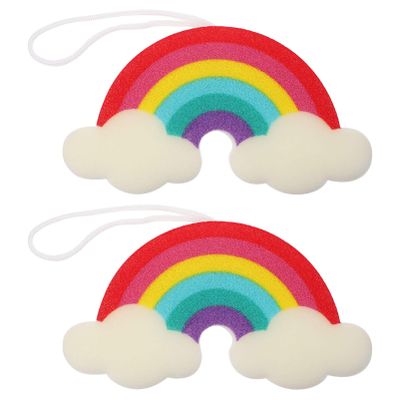 2pcs Bath Ball Rainbow Bath Shower Sponges Sponge Scrubbers ing Tools for Rainbow Ball Shower