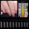 500pcs Acrylic Nail Tips Clear Fake Nails Natural False Nail Tips Clear Half Cover Artificial Acrylic False Nails DIY Salons Nail Art 10 Sizes view 2