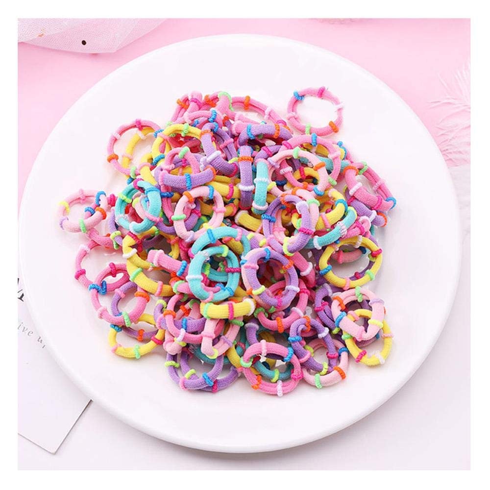 100PCS/Set Girls Candy Colors Nylon Elastic Hair Bands Children Rubber Band Headband Scrunchie Fashion Hair Accessories