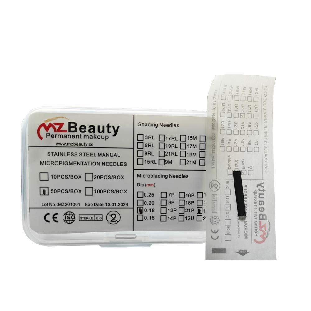 Microblade U18 Needle 316 Stainless Steel Extremely Thin 0.18 U Shape Blades Nanoneedles for microblading 50PCS