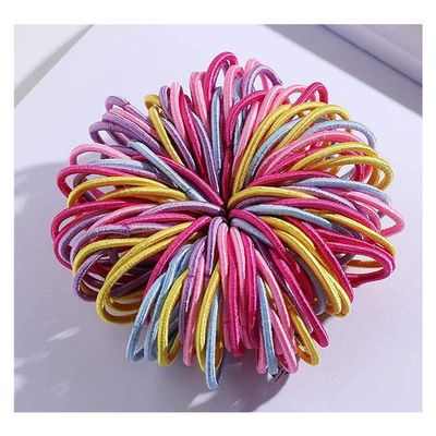 100PCS/Set Girls Candy Colors Nylon Elastic Hair Bands Children Rubber Band Headband Scrunchie Fashion Hair Accessories