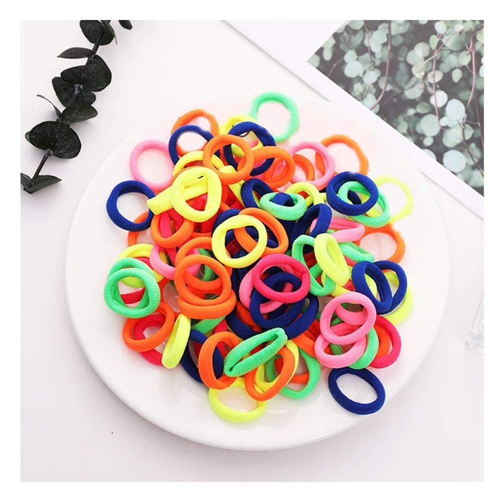 100PCS/Set Girls Candy Colors Nylon Elastic Hair Bands Children Rubber Band Headband Scrunchie Fashion Hair Accessories