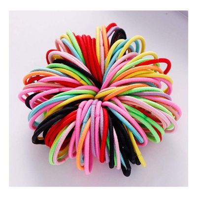 100PCS/Set Girls Candy Colors Nylon Elastic Hair Bands Children Rubber Band Headband Scrunchie Fashion Hair Accessories
