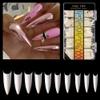 500pcs Acrylic Nail Tips Clear Fake Nails Natural False Nail Tips Clear Half Cover Artificial Acrylic False Nails DIY Salons Nail Art 10 Sizes view 1