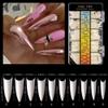 500pcs Acrylic Nail Tips Clear Fake Nails Natural False Nail Tips Clear Half Cover Artificial Acrylic False Nails DIY Salons Nail Art 10 Sizes view 2