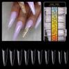 500pcs Acrylic Nail Tips Clear Fake Nails Natural False Nail Tips Clear Half Cover Artificial Acrylic False Nails DIY Salons Nail Art 10 Sizes view 1