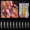 500pcs Acrylic Nail Tips Clear Fake Nails Natural False Nail Tips Clear Half Cover Artificial Acrylic False Nails DIY Salons Nail Art 10 Sizes view 2
