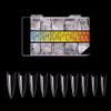 500pcs Acrylic Nail Tips Clear Fake Nails Natural False Nail Tips Clear Half Cover Artificial Acrylic False Nails DIY Salons Nail Art 10 Sizes view 1