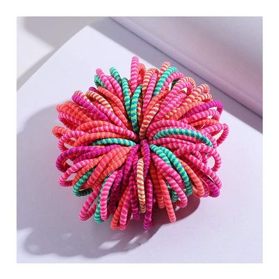100PCS/Set Girls Candy Colors Nylon Elastic Hair Bands Children Rubber Band Headband Scrunchie Fashion Hair Accessories
