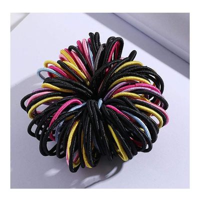 100PCS/Set Girls Candy Colors Nylon Elastic Hair Bands Children Rubber Band Headband Scrunchie Fashion Hair Accessories