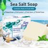 ONIYEA 2 PK Sea Salt Soap 3.5 Oz Each, Exfoliating Acne Deeply Clean Problem Skin, Natural Goat's Milk, All Skin Types, Face Wash Body Wash Skincare, Women Men Gift view 4