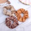 3.9 inch Women Silk Scrunchie Elastic Handmade Multicolor Hair Band Ponytail Holder Headband Hair Accessories view 3