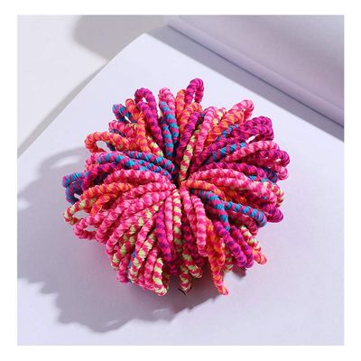 100PCS/Set Girls Candy Colors Nylon Elastic Hair Bands Children Rubber Band Headband Scrunchie Fashion Hair Accessories