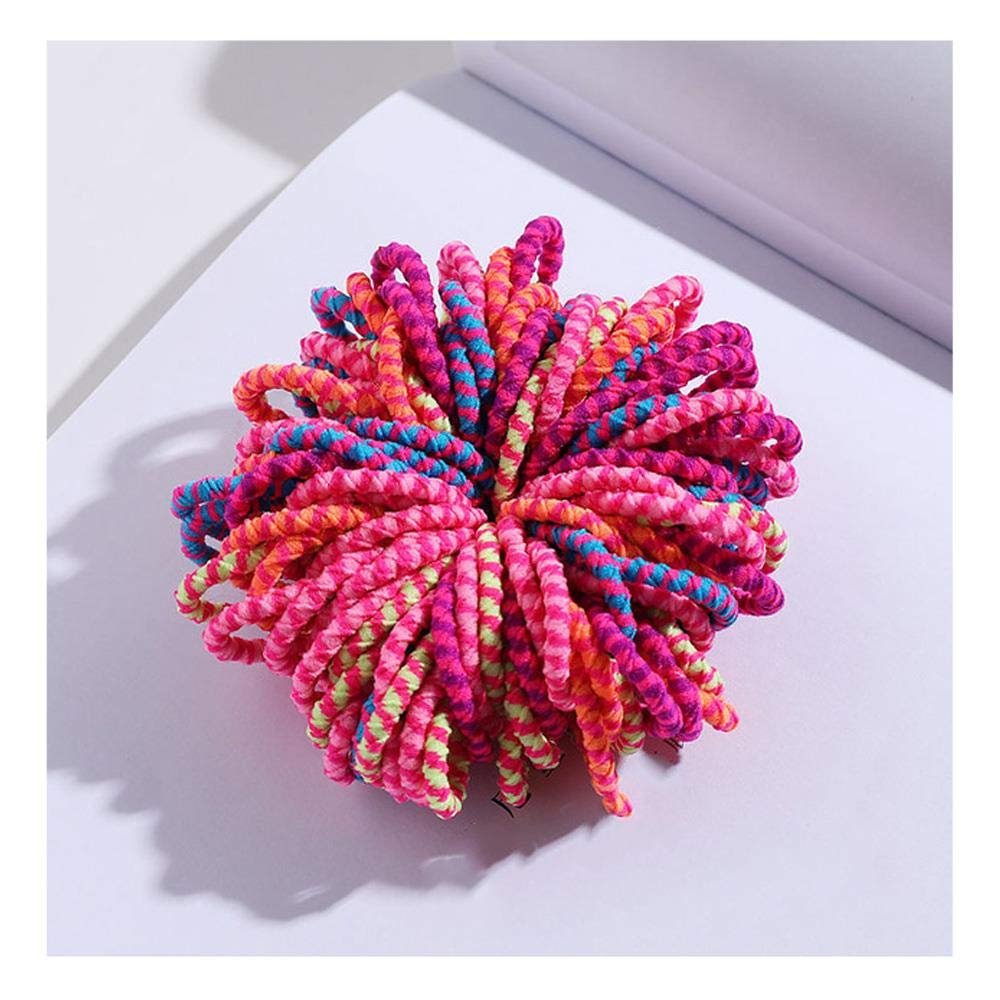 100PCS/Set Girls Candy Colors Nylon Elastic Hair Bands Children Rubber Band Headband Scrunchie Fashion Hair Accessories