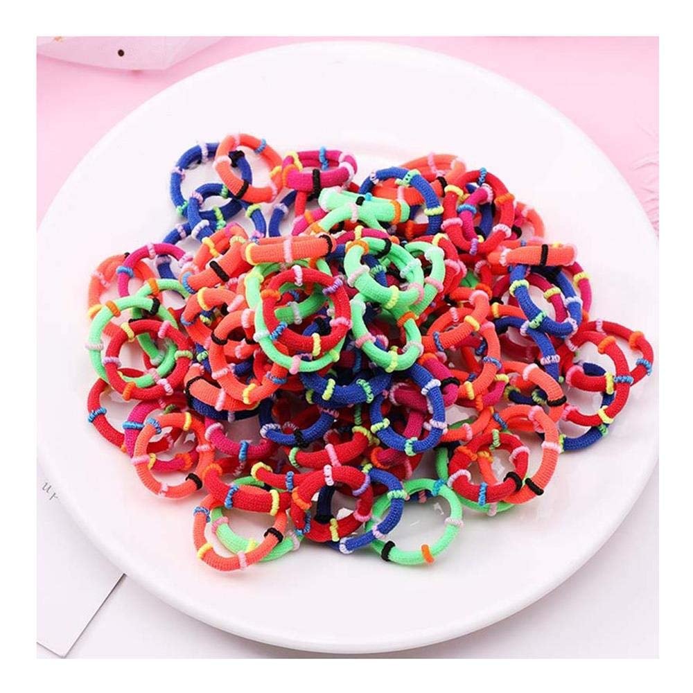 100PCS/Set Girls Candy Colors Nylon Elastic Hair Bands Children Rubber Band Headband Scrunchie Fashion Hair Accessories