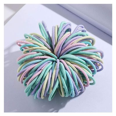 100PCS/Set Girls Candy Colors Nylon Elastic Hair Bands Children Rubber Band Headband Scrunchie Fashion Hair Accessories