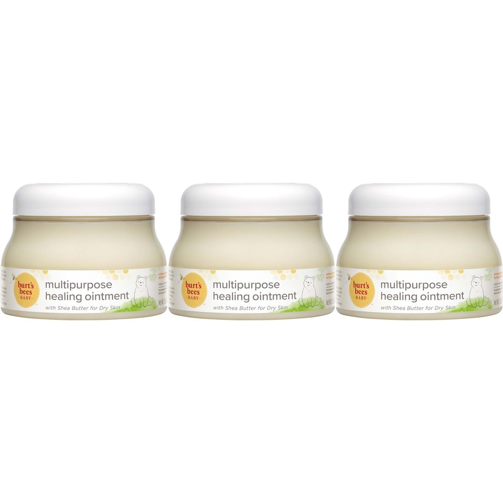 Burt's Bees Baby 100% Natural Origin Multipurpose Healing Ointment, Face & Body Baby Ointment  7.5 Ounce Tub - Pack of 3