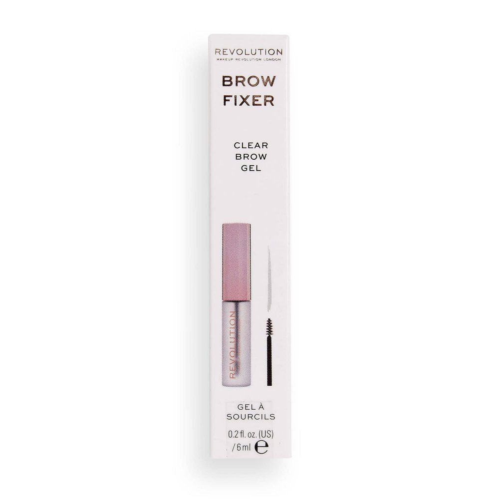 Makeup Revolution Clear Eyebrow Gel For Taming Your Brows, Brow Fixer, Cruelty-Free, 0.2fl.oz/6ml