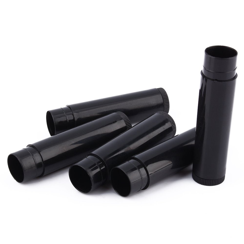 Lip Balm Containers, Lipstick Lip Gloss Tubes, Lip Balm Tubes Container, Lip Gloss Storage Container, 100Pcs Empty Lipstick Container for Home DIY Use Professional Beauty Salons Clear Black