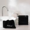 Arkwright Makeup Towels - Bulk Case of 108 - Ultra Soft & Gentle Microfiber Coral Fleece Washcloth Face Make Up Remover, Reusuable Eraser Cloth Essentials for Hosts & Artists, 13 x 13 in, Black view 4