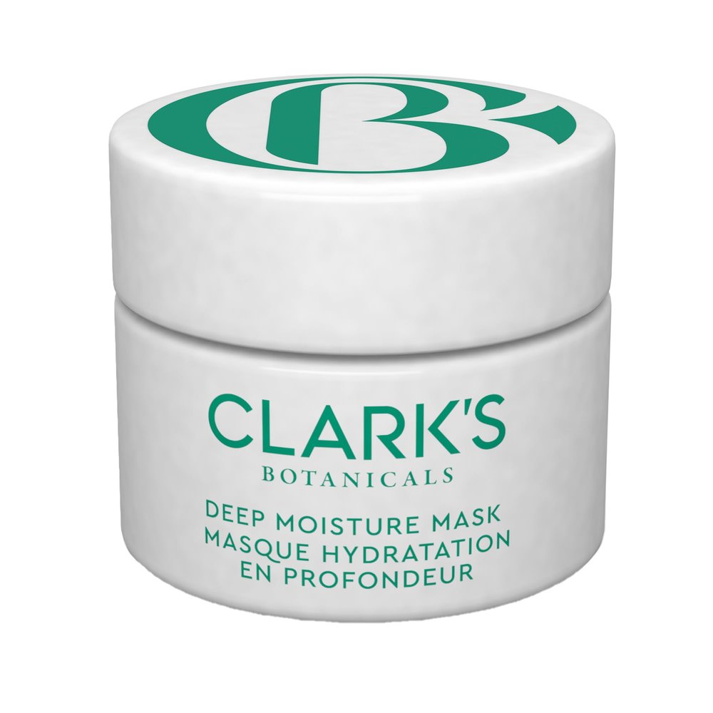 Clark's Botanicals Deep Moisture Mask, Target Dryness, Redness & Inflammation, Stimulate Collagen Production, All Skin Types, 2-in-1 Moisturizer & Invisible Mask (1.7 Fl Oz (Pack of 1))