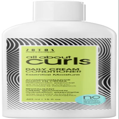 ALL ABOUT CURLS Daily Cream Conditioner Essential Moisture for All Curly Hair Types | Strengthens | 3X Resistance to Breaking | Cruelty-Free & Sulfate-Free, 32 Fl Oz