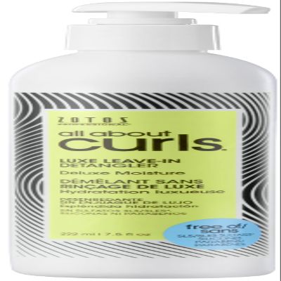 ALL ABOUT CURLS Luxe Leave-In Detangler | Deluxe Moisture | Detangle, Moisturize, De-Frizz | All Curly Hair Types | Vegan & Cruelty Free | Sulfate Free | 7.5 Fl Oz
