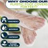 200 Pcs Foot Gloves for Moisturizing  Leak-Proof Plastic Foot Covers for Feet, Ribbed Anti-Slip Design with 200 Stickers for Secure Fit  Paraffin Wax Bags | Self Care & Holiday Gifting for Spa view 3