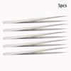 Auniwaig 5pcs High Precision Tweezers, Stainless Steel Pointed Tip Tweezers, ST-13 Micro-Magnetic Tweezer in OPP Bag for Craft, Electronics, Soldering and Experimental Work, Jewelry-Making view 2