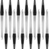 12 Pcs Metal Nail File 6.7 Inch Stainless Steel Nail File Double Sides with Anti Slip Handle Fingernails Toenails Manicure Tool for Woman and Men(Black) view 1